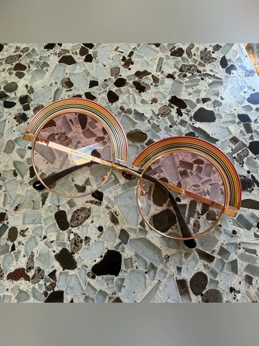 Rainbow Arc Party Glasses - Multicolor Decorative Eyewear